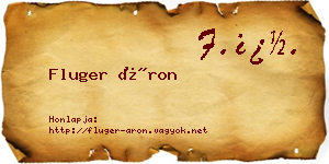 Fluger Áron névjegykártya